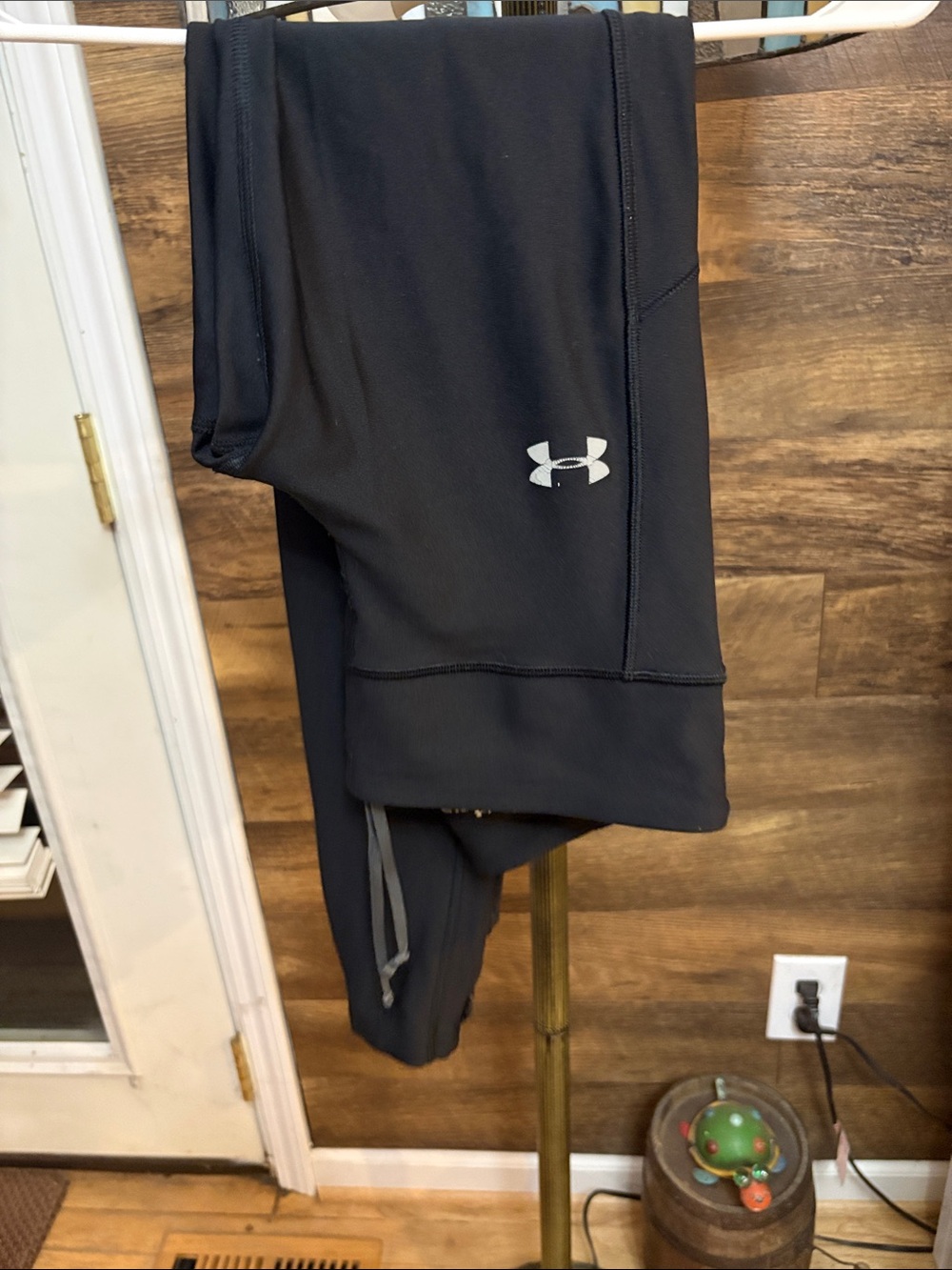 Under Armour Black Performance Tights with Reflective Logo